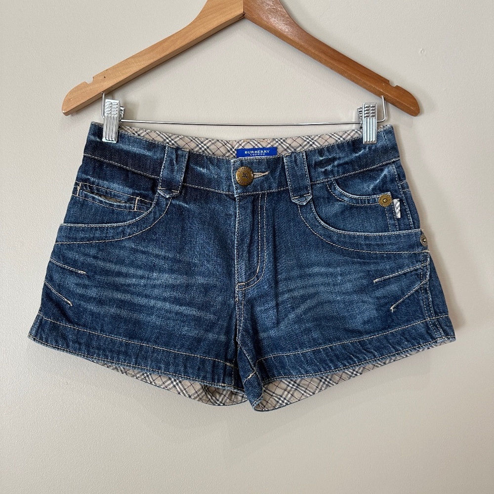 Authentic Burberry Denim Jean Shorts Size 38 Waist 28”